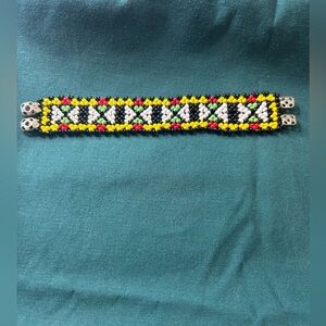 Vintage Colorful Geometric Beaded Bracelet